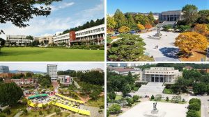 Trường Đại học Quốc gia Kangwon có 4 trường trực thuộc hệ đại học và 15 trường sau đại học